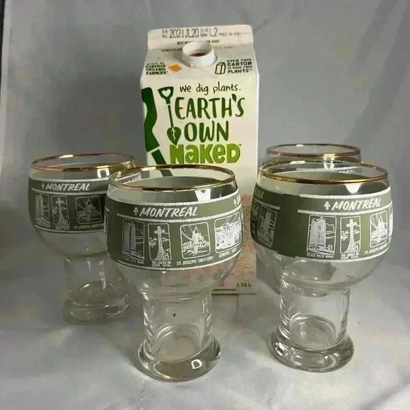 4- Vtg Pint Beer Glass  (Montreal) - Picture 1 of 6